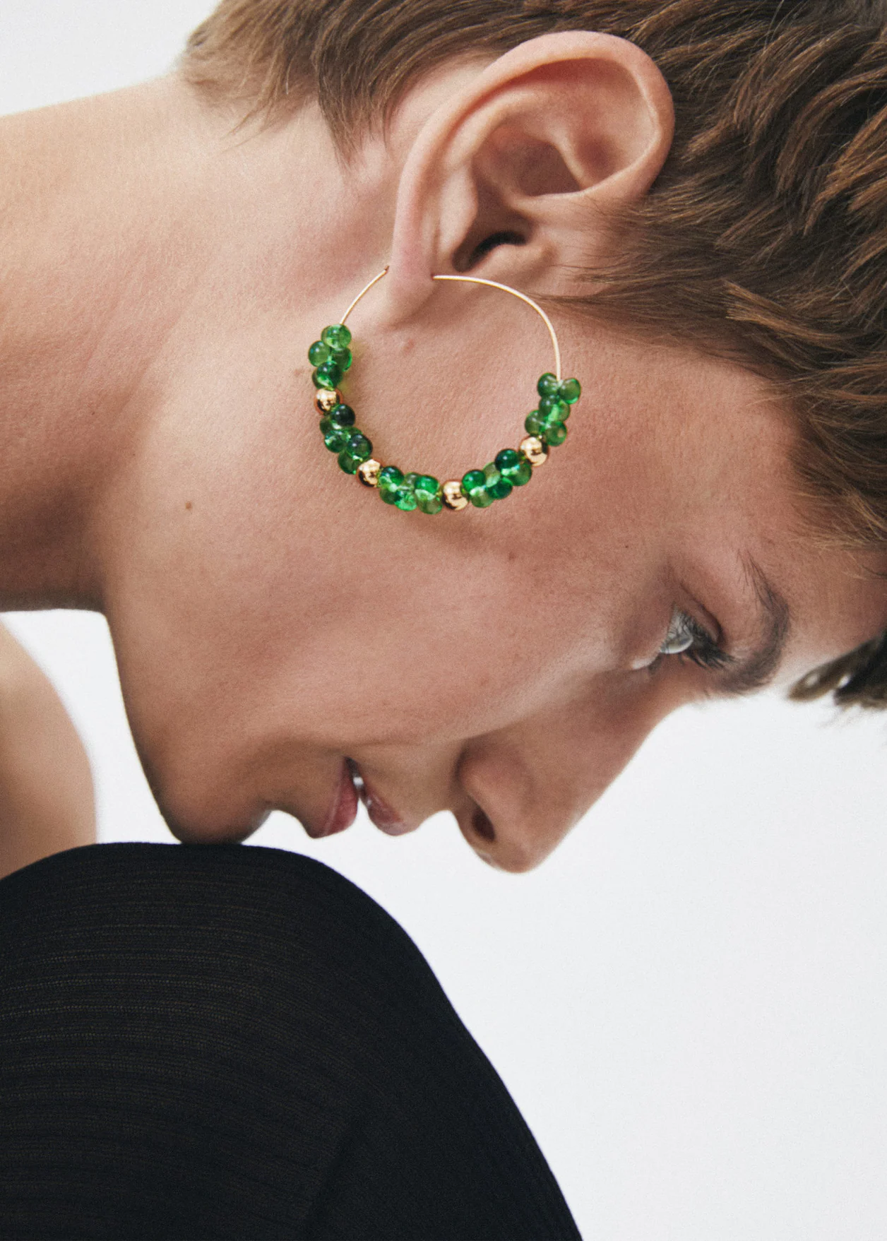 Hoop pendant earrings